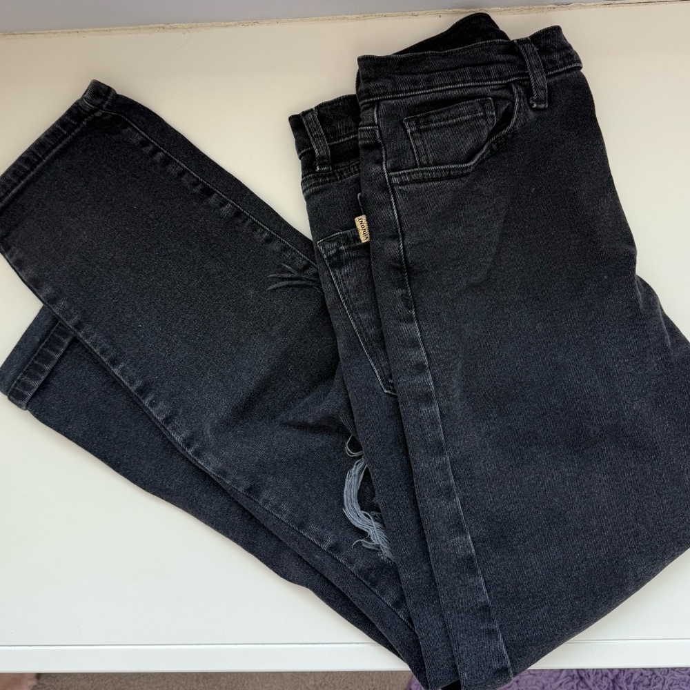 Vibrant Gray Denim Jeans